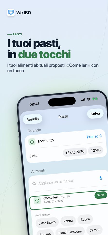 I vostri pasti, in due tocchi. I vostri alimenti abituali proposti, «Come ieri» con un tocco.